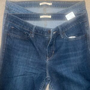 Levi's Deep Blue Boot Cut Jeans 2 pair
